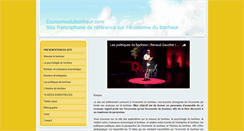 Desktop Screenshot of economiedubonheur.com